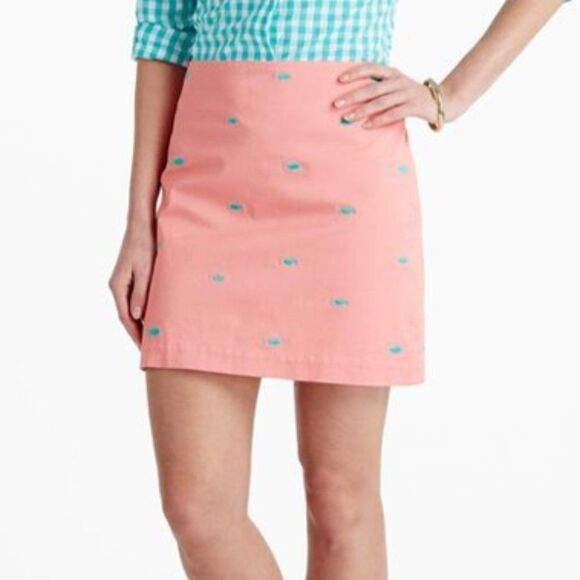 Vineyard Vines Fish Embroidered Margo Skirt - Picture 1 of 7